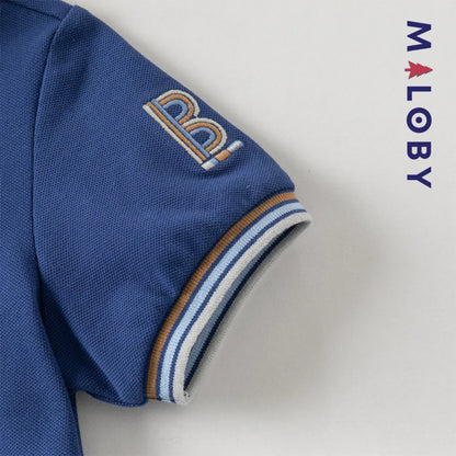 Ensemble 2 Pièces polo+ short motif marin enfant garçon- Bleu