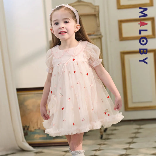 Ensemble Robe+sac pour cérémonie enfant fille- Rose