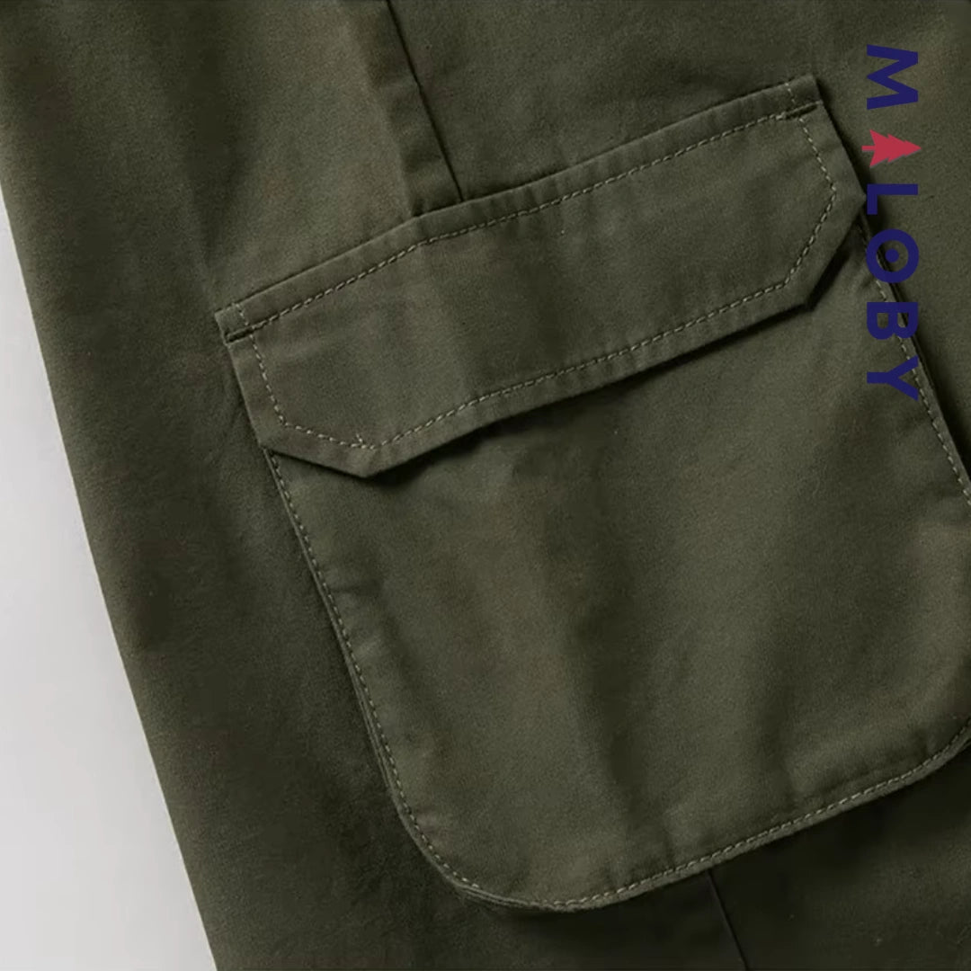 Ensemble Chaussettes +Salopette Short Cargo Enfant fille -Kaki