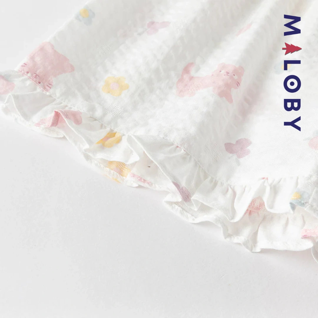 Ensemble Pyjama 2 pièces pour été enfant fille -Rose