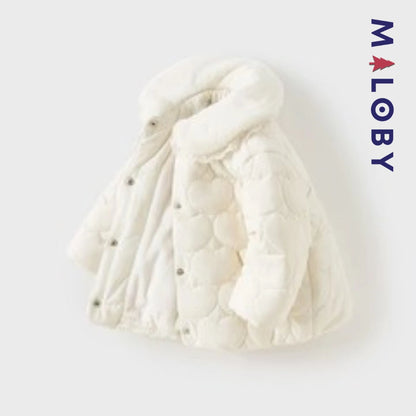 Veste courte matelassée enfant fille- Beige