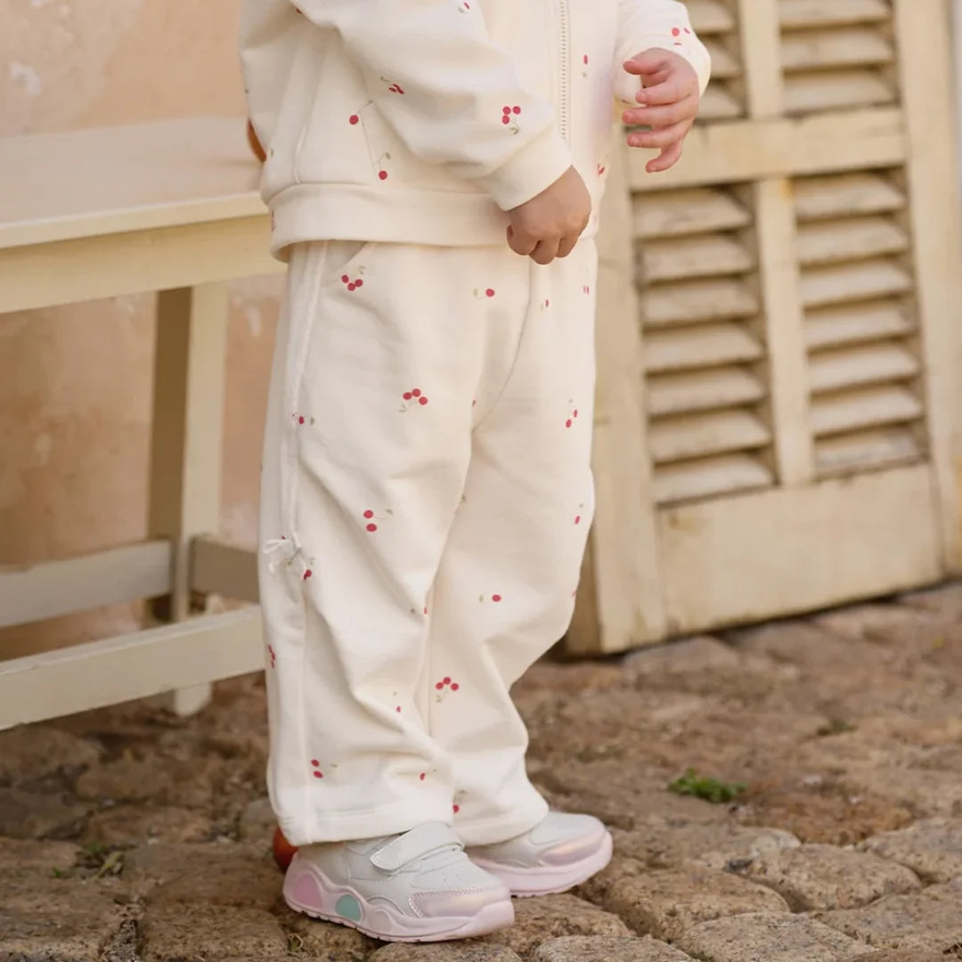 Ensemble 2 pièces Sweat + pantalon large enfant fille –imprimé cerises