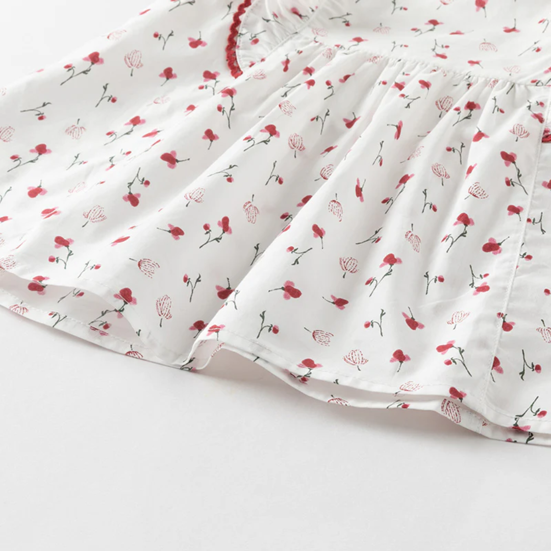 Ensemble d'été 2 pièces enfant fille -Rouge