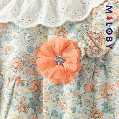 Ensemble blouse fleurie & legging enfant fille- Vert imprimé