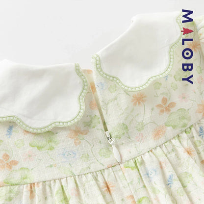 Ensemble floral 2 pièces Tunique+Short enfant fille- Vert