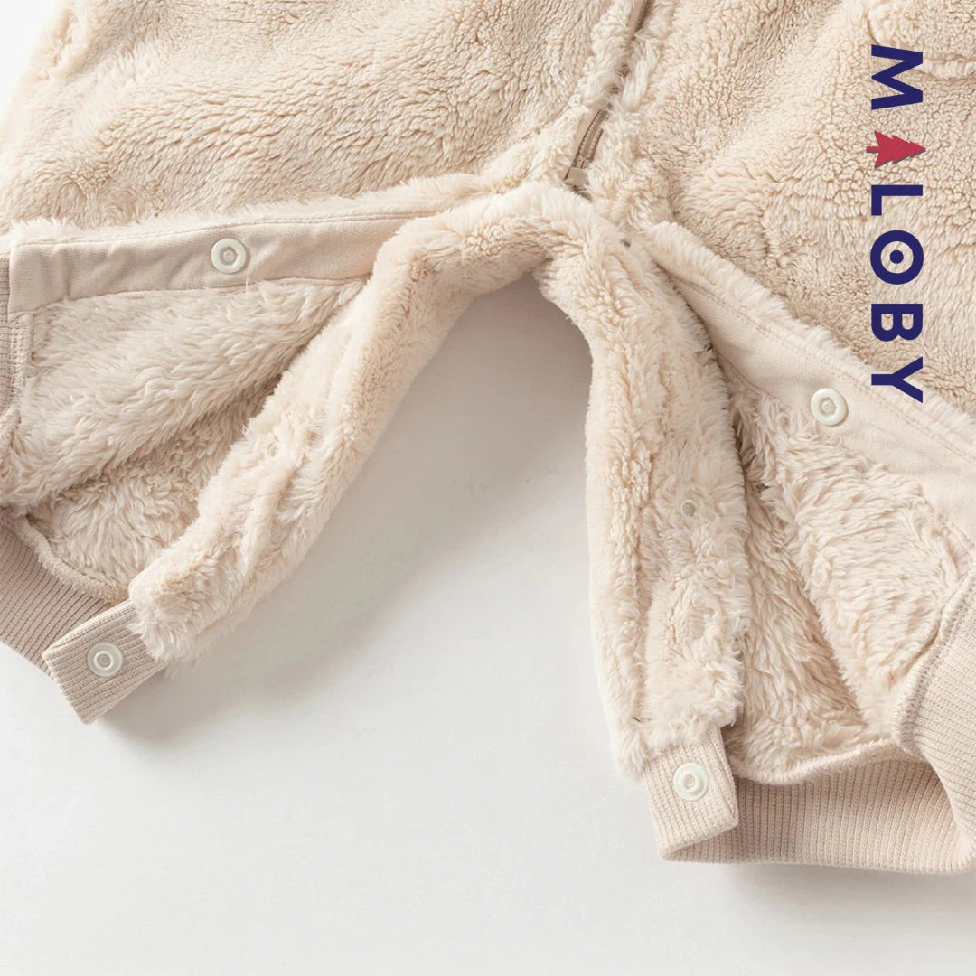 Grenouillère antibactérienne bébé garçon- Beige