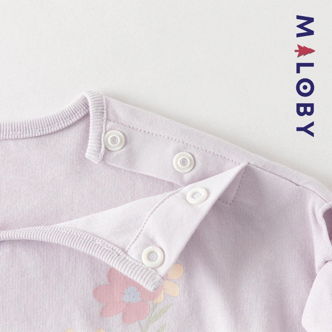 Ensemble 2 pièces T shirt+pantalon enfant fille- Violet