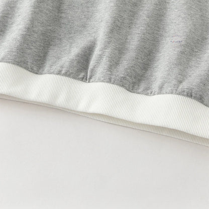 Ensemble sweat col chemise et pantalon cargo enfant garçon gris et bleu marine - MALOBY
