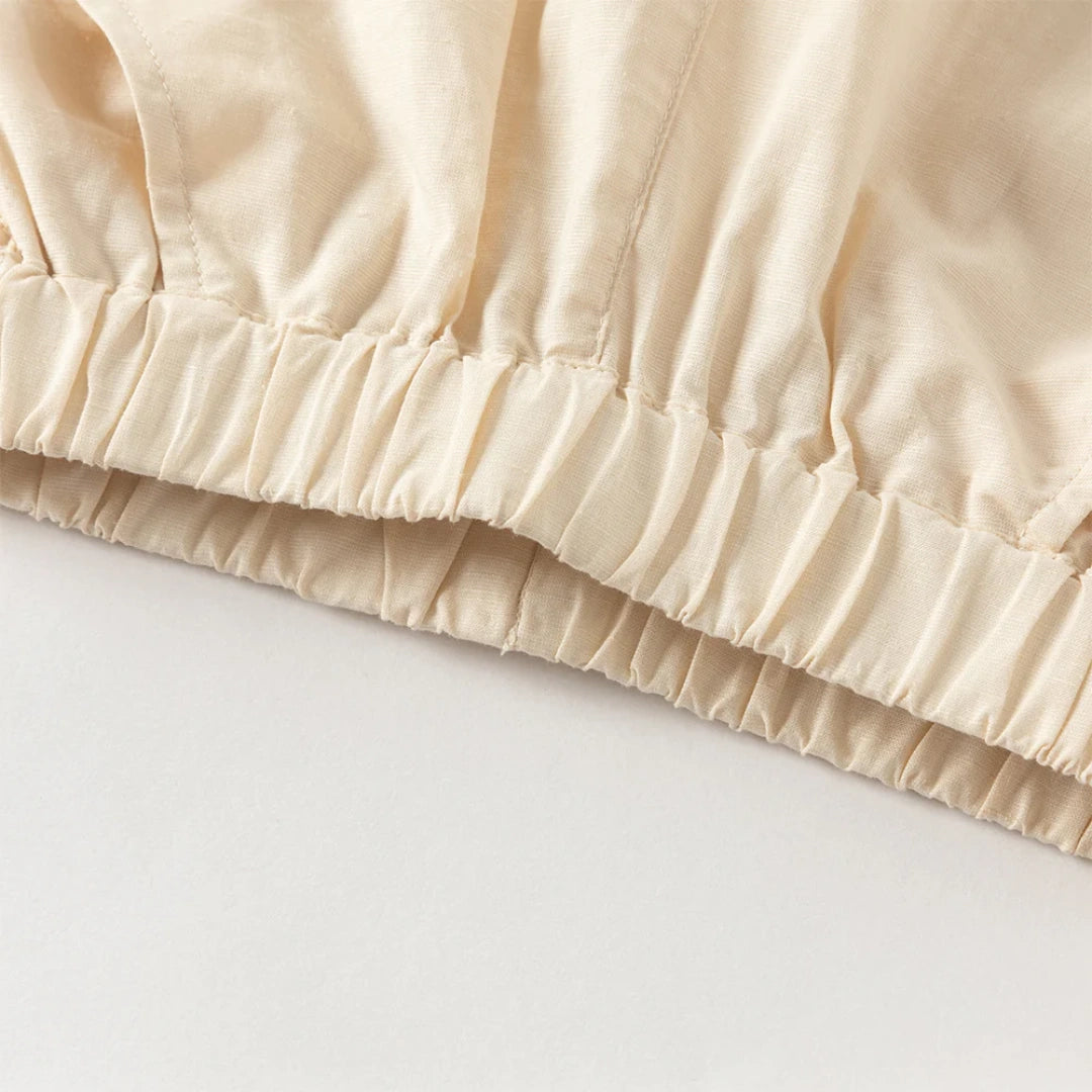 Ensemble Été en lin chemise+short -Imprimé