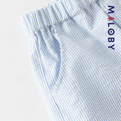 Ensemble habillé 2 pièces en pur coton enfant garçon -Blanc