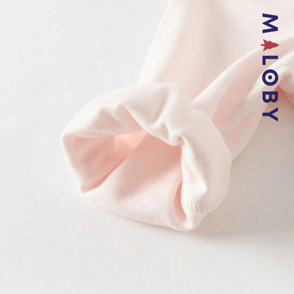 Ensemble 2 pièces combinaison+bonnet bébé fille-Rose