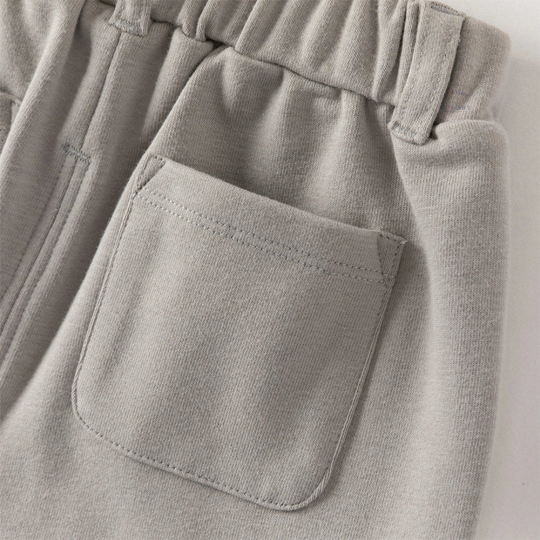 Pantalon Cargo Poches Plaquées enfant garçon- Gris