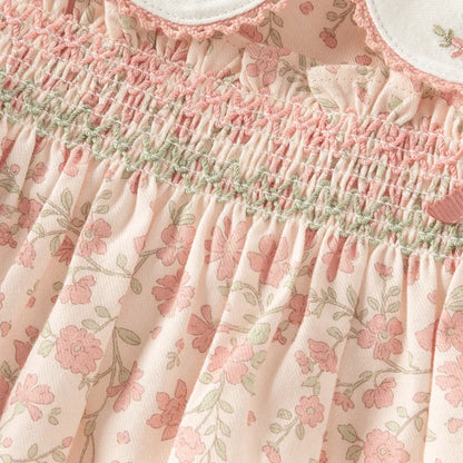 Ensemble Blouse Fleurie et Pantalon Évasé à Volants enfant fille –imprimé fleurs