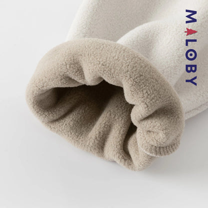 Sweat zippé en maille polaire enfant garçon - Beige -robes et ensembles pour filles, bébés et garcons - MALOBY