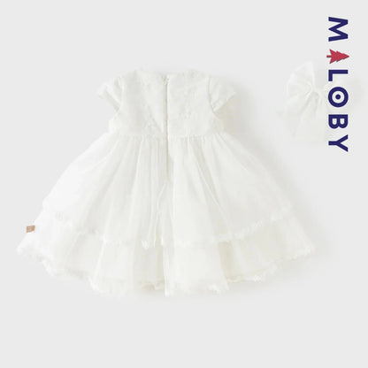 Robe haute couture de cérémonie enfant fille -Blanc