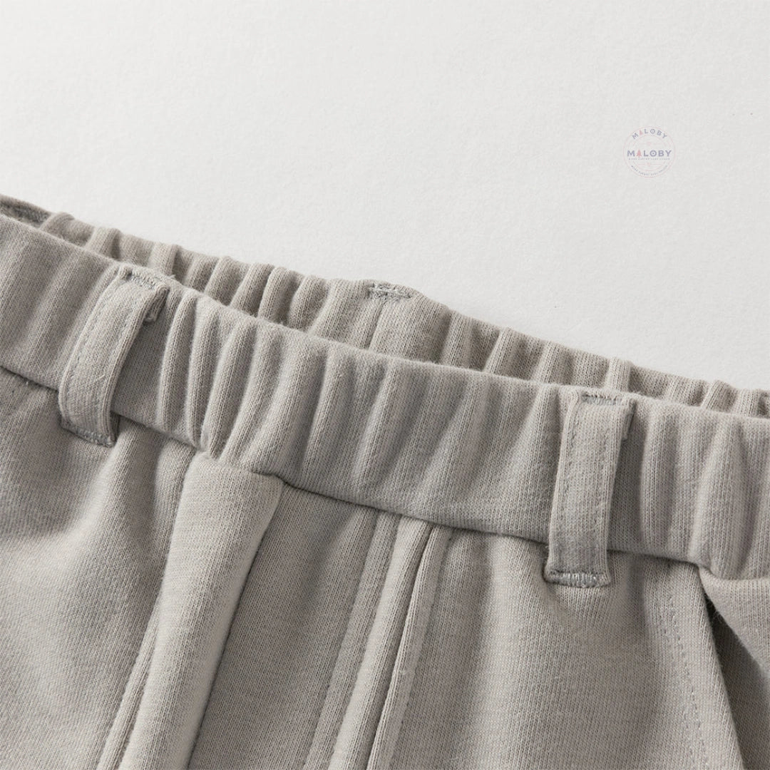 Pantalon cargo poches plaquées enfant garçon gris, vêtement enfant maroc - MALOBY
