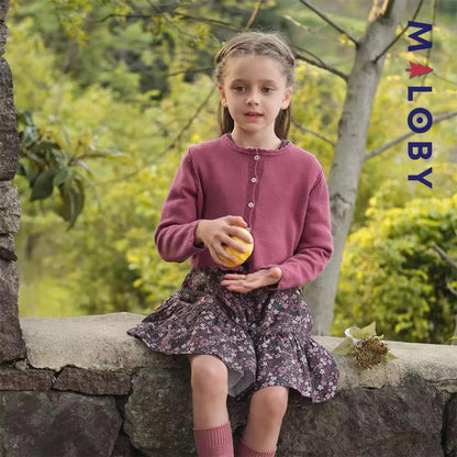 Ensemble 2 pièces robe + cardigan enfant fille - floral -robes et ensembles pour filles, bébés et garcons - MALOBY