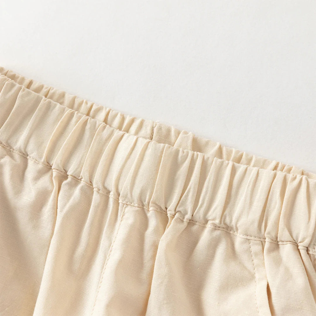 Ensemble Été en lin chemise+short -Imprimé