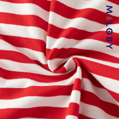 Ensemble 2 Pièces polo+ short en pur coton enfant garçon-Rouge rayé