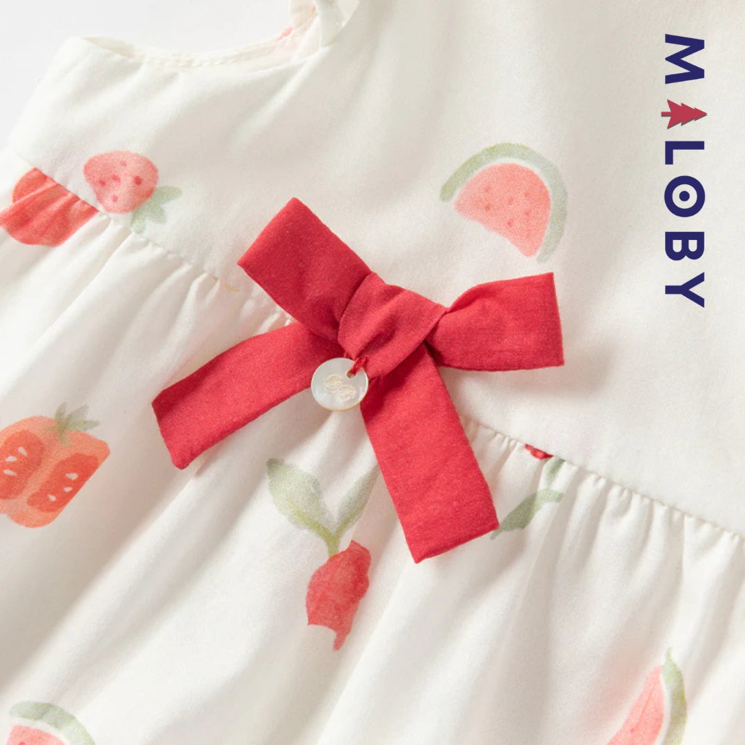 Ensemble été 2 pièces Tunique+Short en pur coton enfant fille- Imprimé