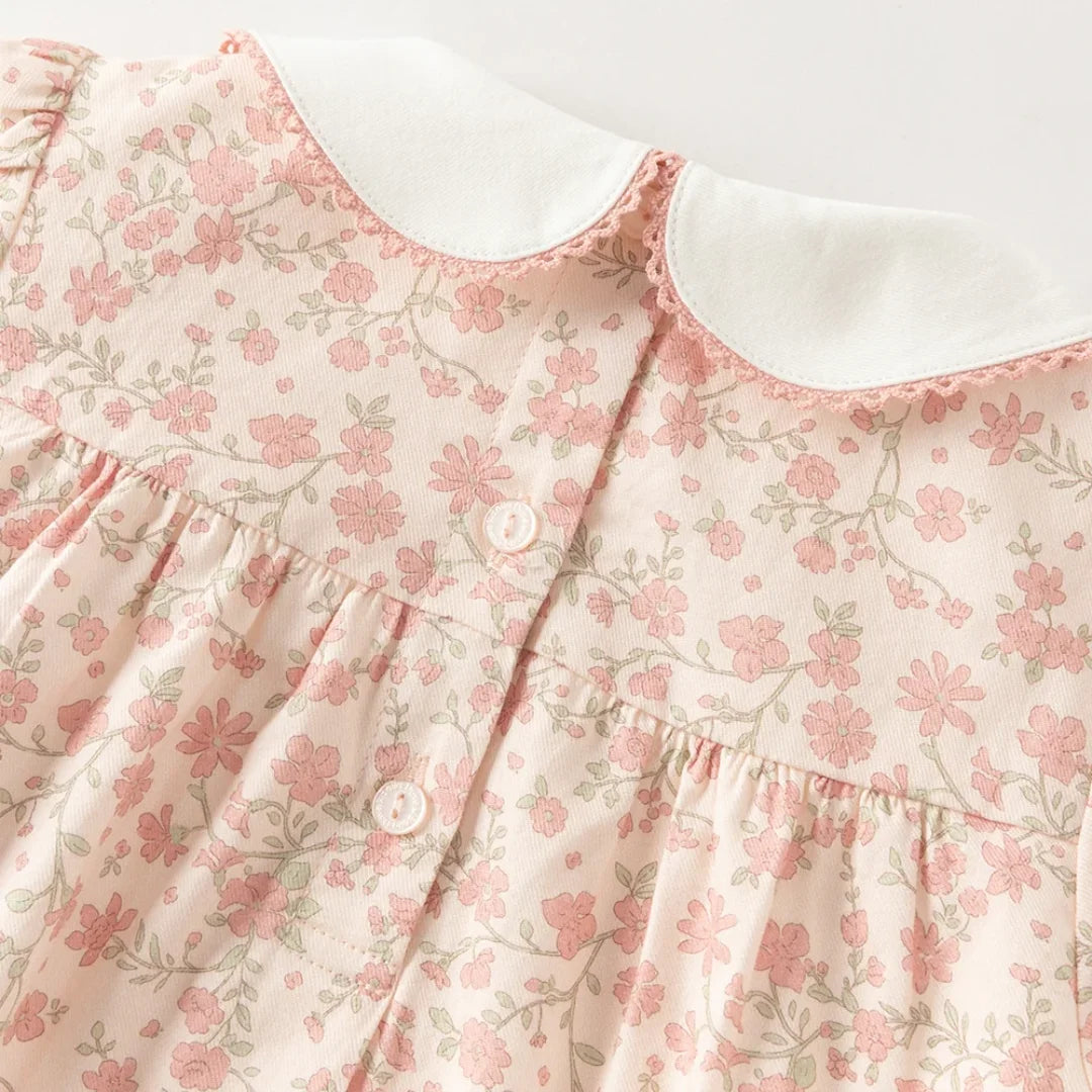 Ensemble Blouse Fleurie et Pantalon Évasé à Volants enfant fille –imprimé fleurs