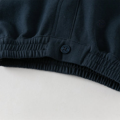 Ensemble Sweat Col Chemise & Pantalon Cargo enfant garçon– Gris & Bleu Marine