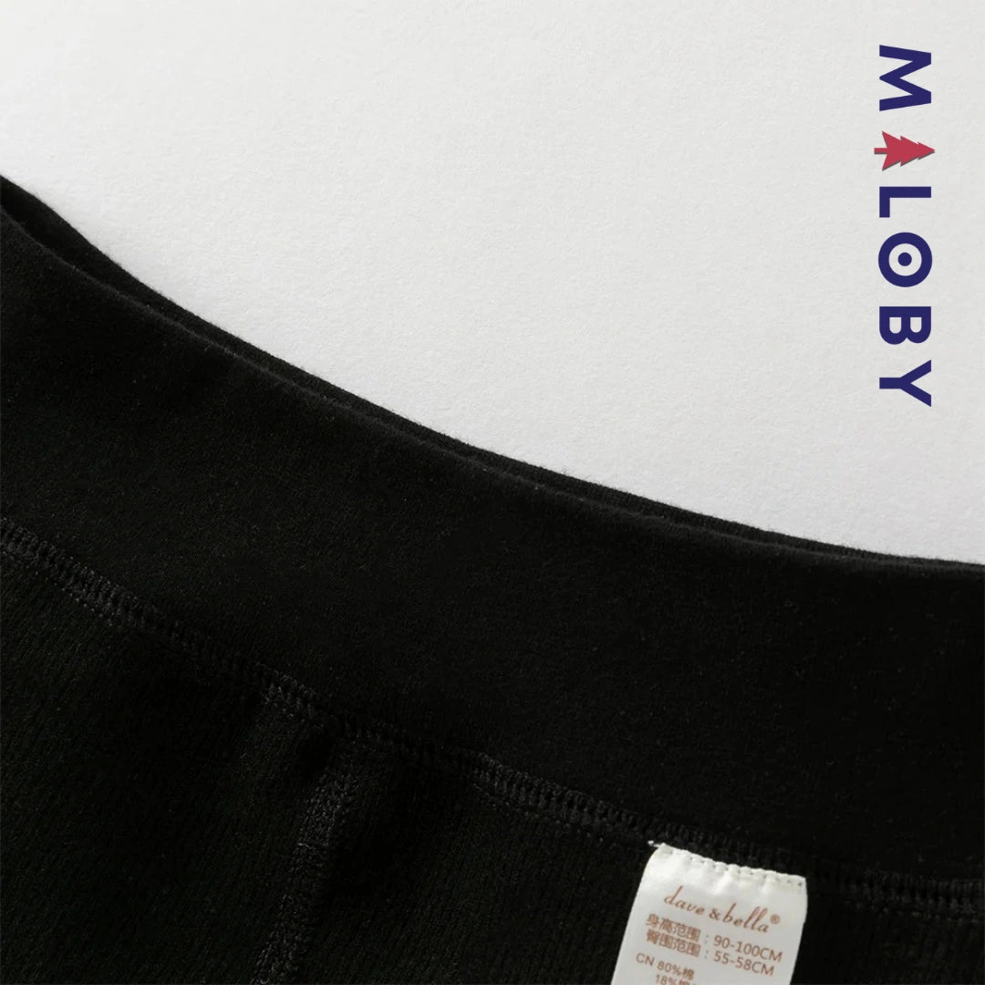 Collant épais à nœuds enfant fille- beige/noir