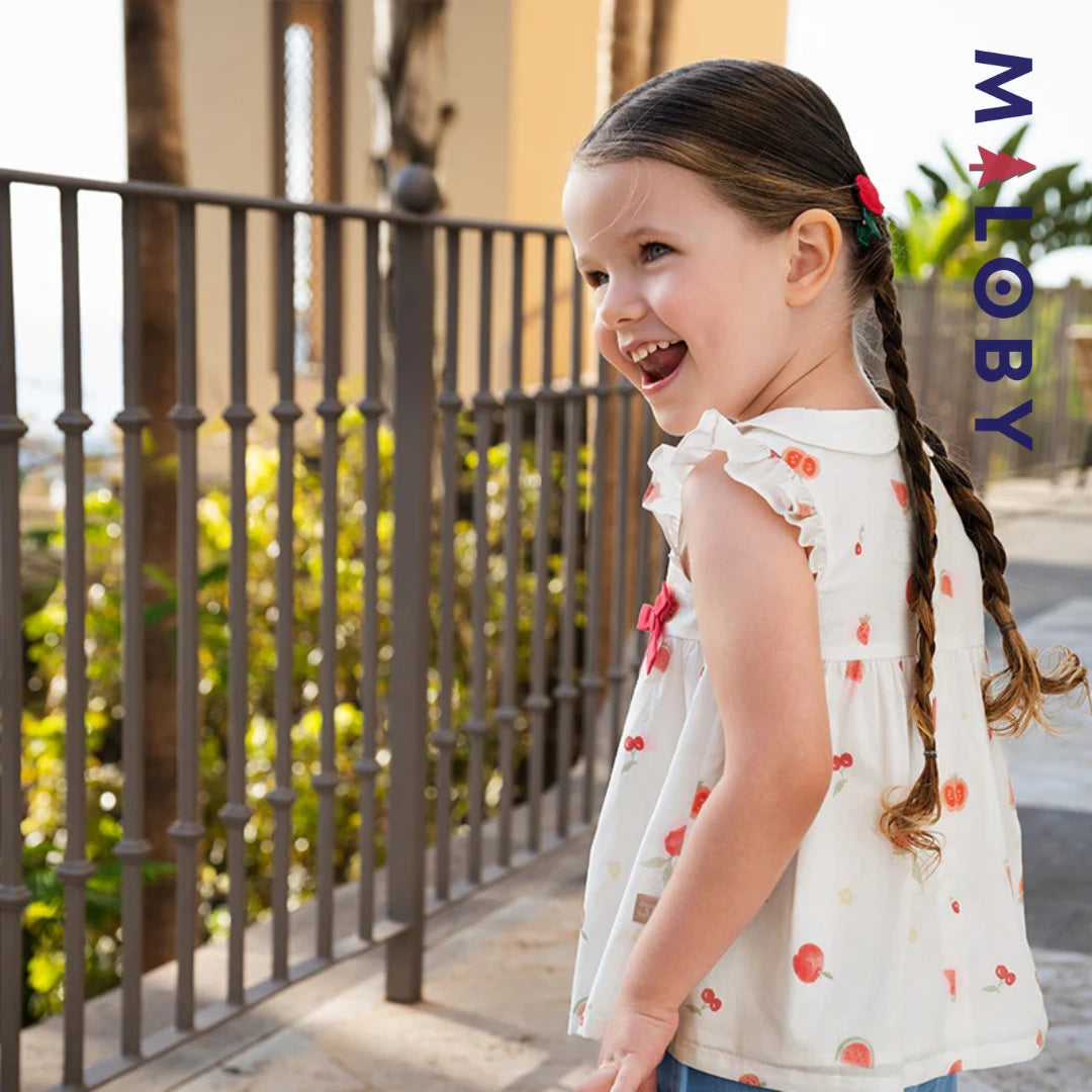 Ensemble été 2 pièces Tunique+Short en pur coton enfant fille- Imprimé