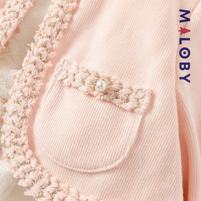 Robe cérémonie avec Boléro intégré -Rose -robes et ensembles pour filles, bébés et garcons - MALOBY
