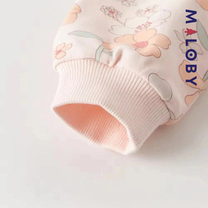 Ensemble jogging 2 pièces motifs fleuris- Rose