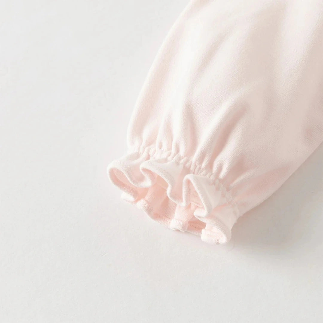 Ensemble 2 pièces combinaison+bonnet bébé fille-Rose