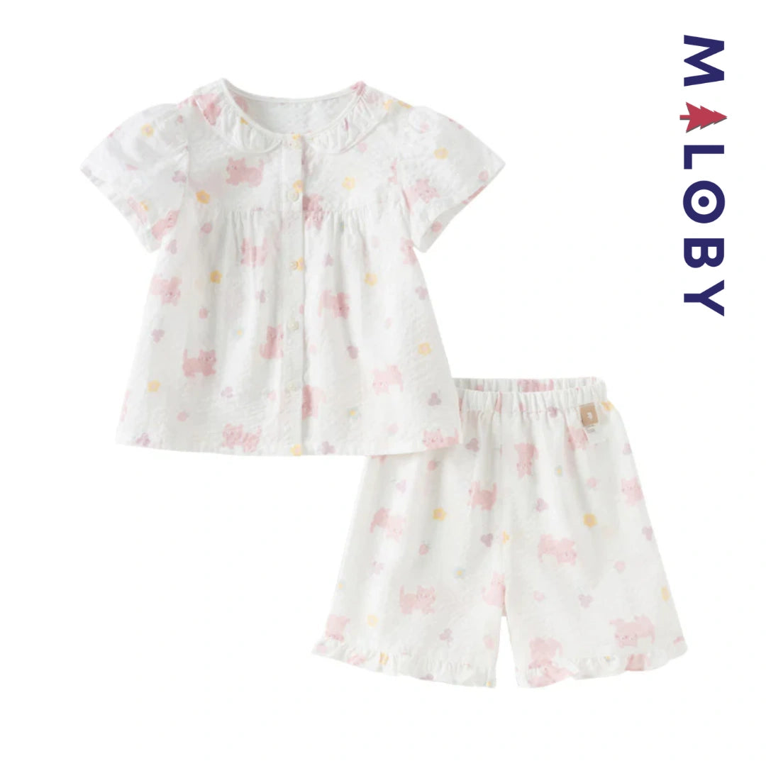 Ensemble Pyjama 2 pièces pour été enfant fille -Rose