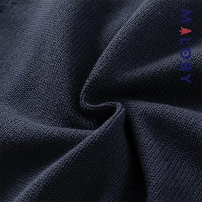 Cardigan à col claudine enfant fille- marine/violet
