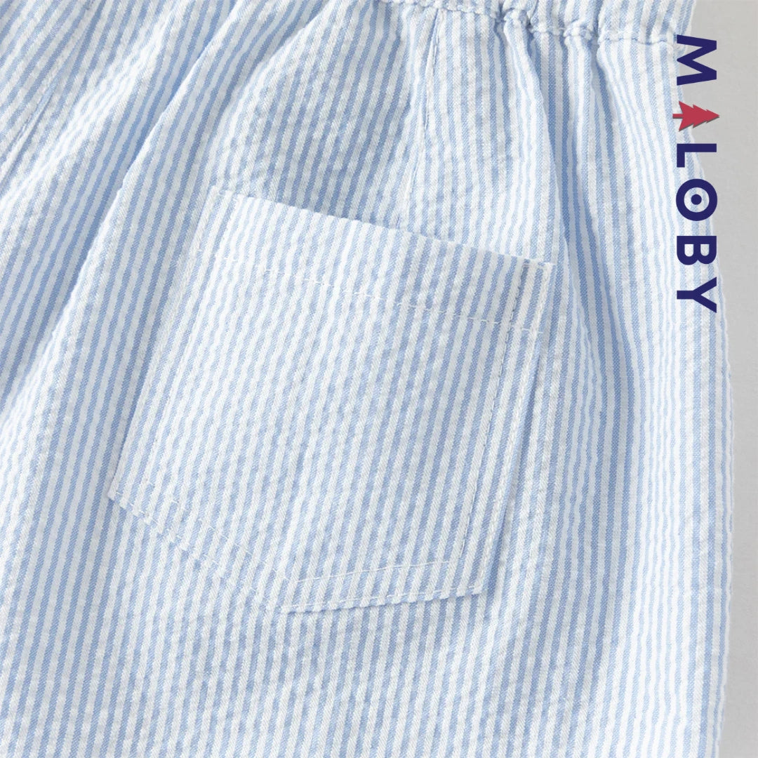Ensemble habillé 2 pièces en pur coton enfant garçon -Blanc