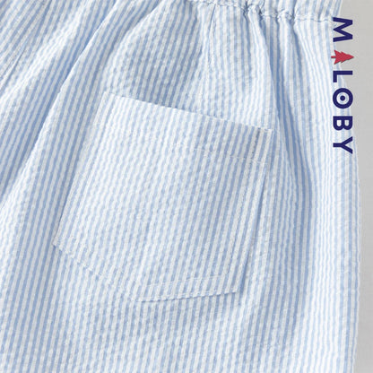 Ensemble habillé 2 pièces en pur coton enfant garçon -Blanc