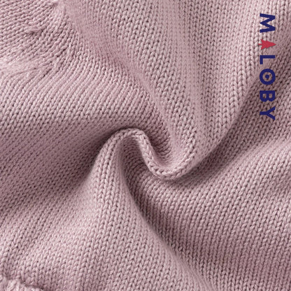 Robe bi-matière motifs brodés enfant fille- violet