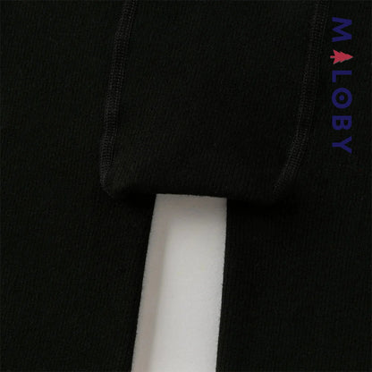 Collant épais à nœuds enfant fille- beige/noir