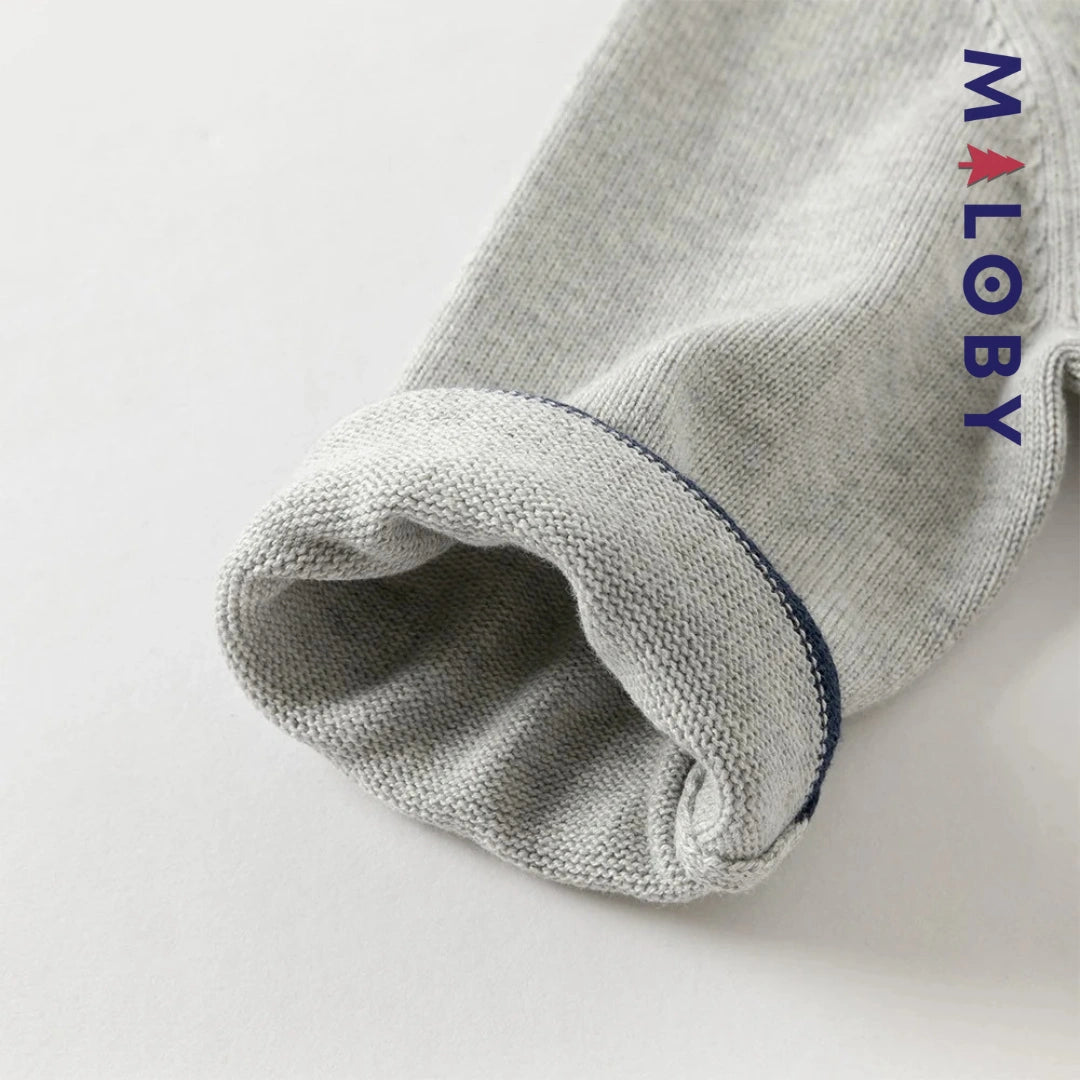 Duo chemise+cardigan enfant garçon -Gris/Blanc -robes et ensembles pour filles, bébés et garcons - MALOBY