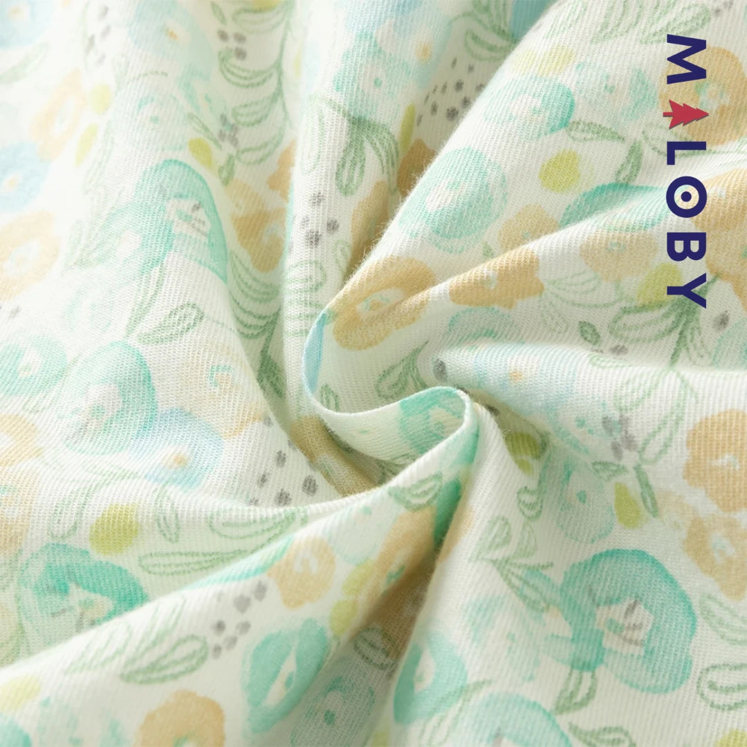 Robe Fleurie à col brodé avec mini sac chat enfant fille -Floral