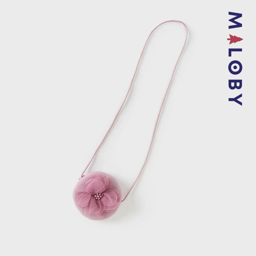 Ensemble Robe+sac pour cérémonie volontée en tulle - violet -robes et ensembles pour filles, bébés et garcons - MALOBY