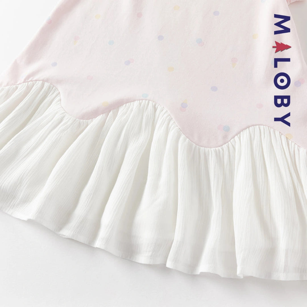 Ensemble robe d'été +sac enfant fille -Rose