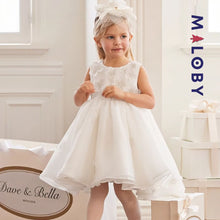 Charger l&#39;image dans la galerie, Robe cérémonie fleurettes -Blanc -robes et ensembles pour filles, bébés et garcons - MALOBY
