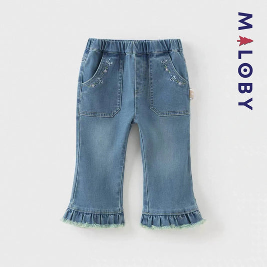 Jean à base volontée enfant fille-Bleu -robes et ensembles pour filles, bébés et garcons - MALOBY