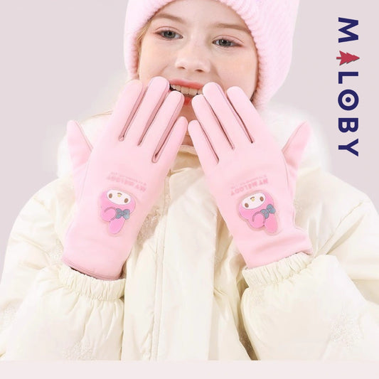 Gants style my melody enfant fille -Rose