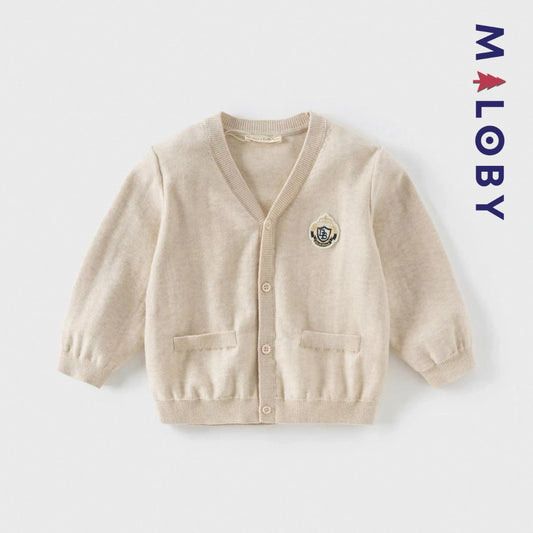 Cardigan en maille enfant garçon- Beige