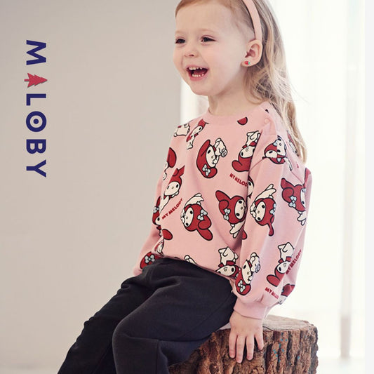 Ensemble sweat + pantalon enfant fille - motifs dessins animés -robes et ensembles pour filles, bébés et garcons - MALOBY