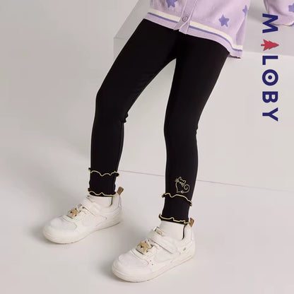 Leggings pantalon antibactérien et anti-acariens enfant fille -Noir