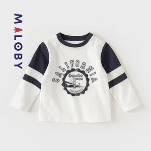 Ensemble salopette + T-shirt enfant Garçon - Blanc/marine