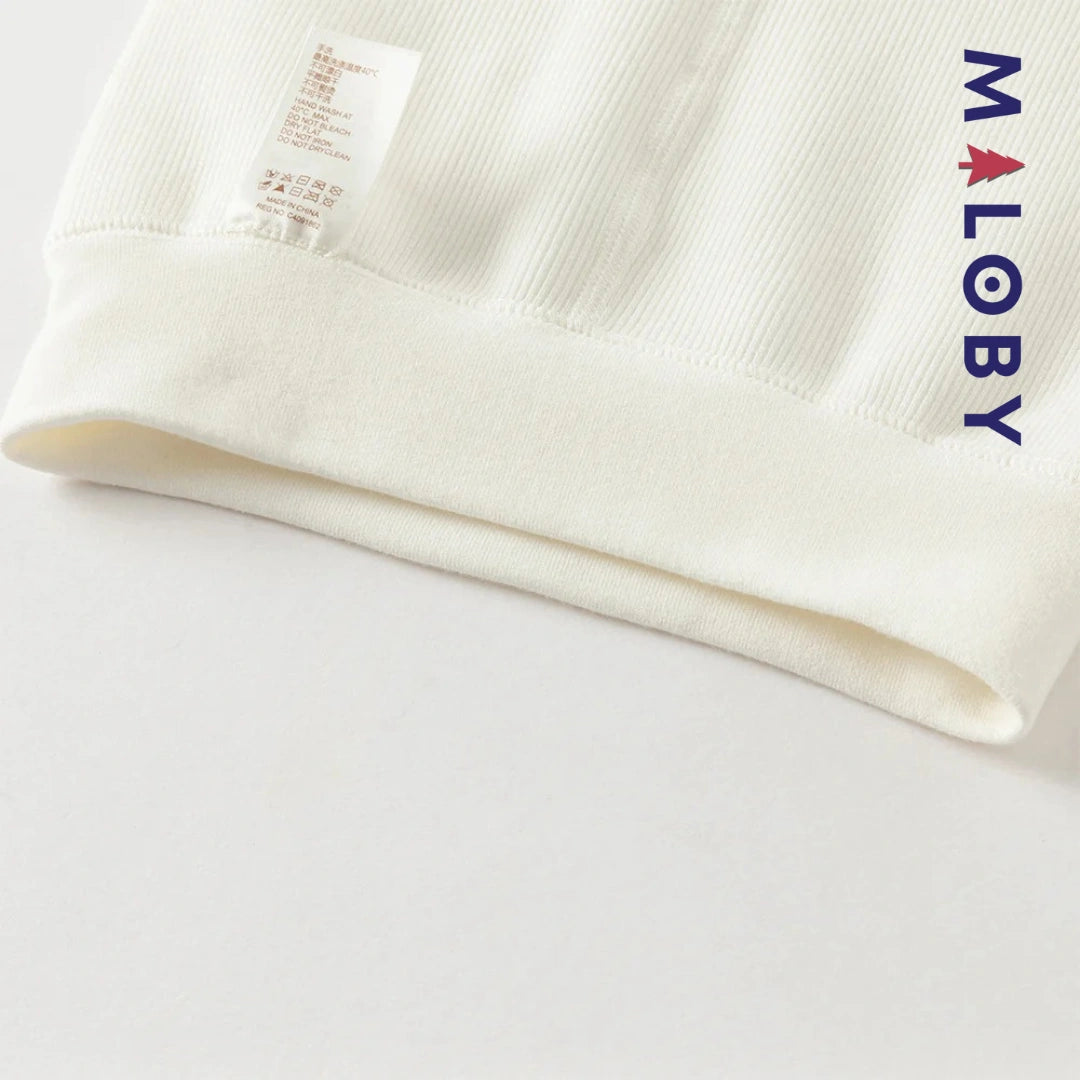 Collant épais à nœuds enfant fille- beige/noir