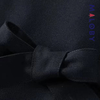 Robe ceinturée effet 2 en 1 enfant fille -Marine -robes et ensembles pour filles, bébés et garcons - MALOBY
